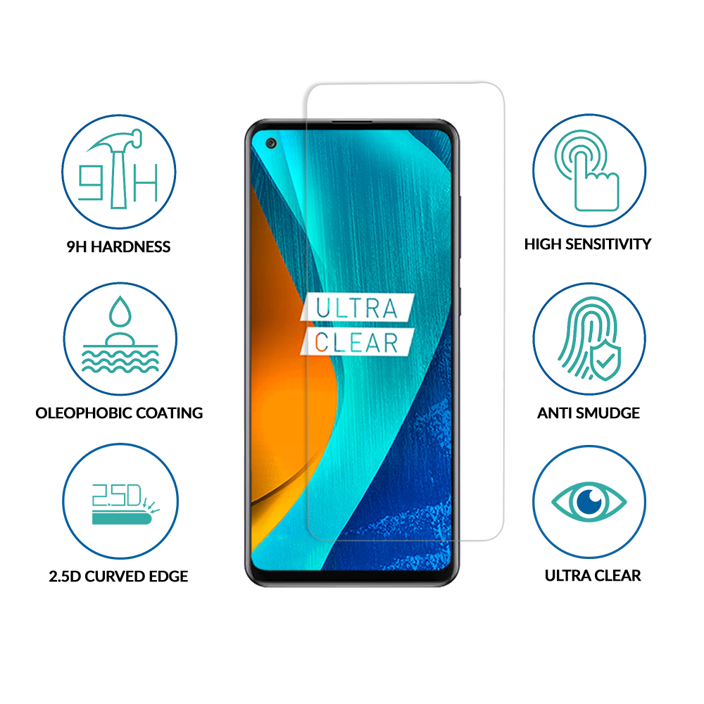 sprig clear tempered glass screen protector for oppo f19 pro