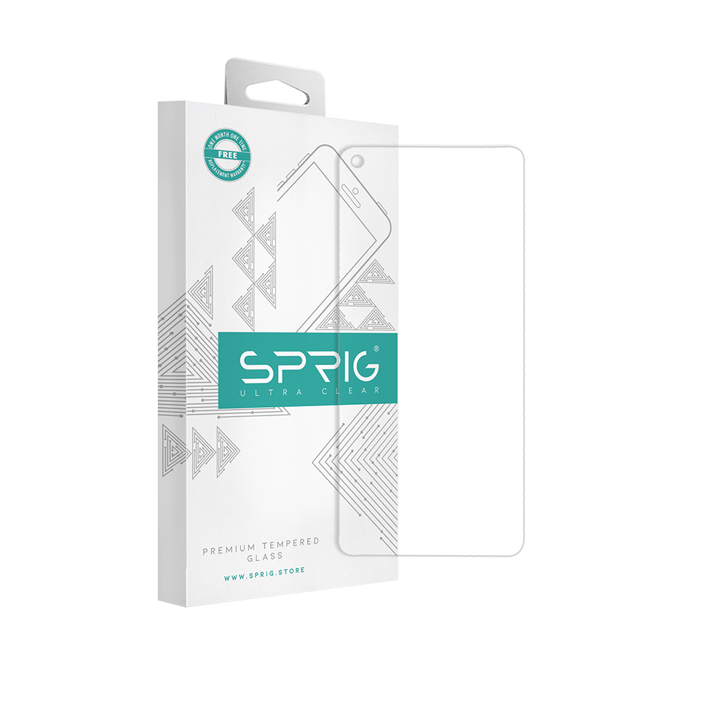 sprig clear tempered glass screen protector for realme x7